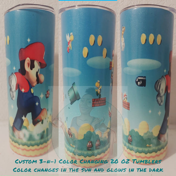Super Mario Hydro Bottle - Custom Tumblers - Jess's Custom